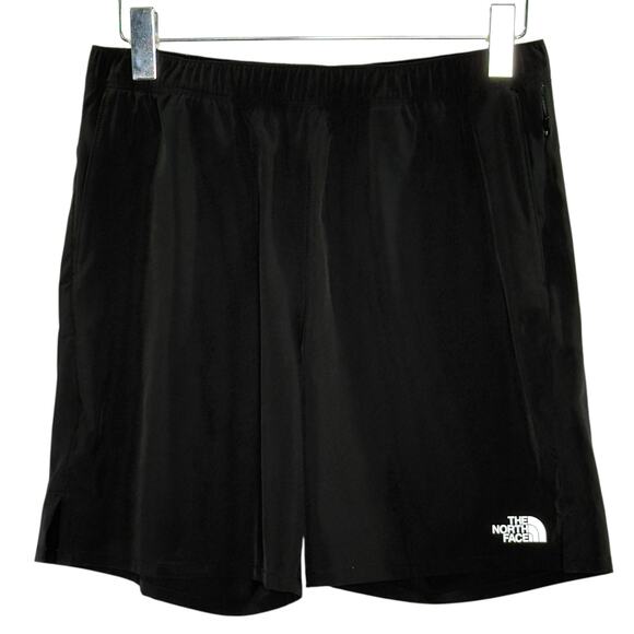 The North Face M Wander Print Shorts Black Mens Outdoor Hiking Running - Picture 1 of 9